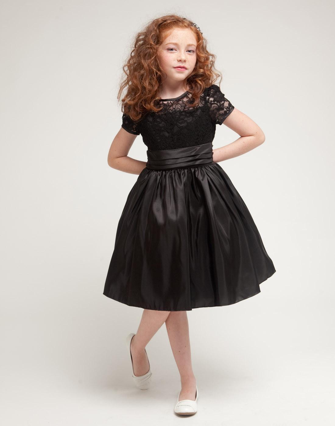 Buy Flower Girl Dress Lace and Glistening Taffeta Knee length